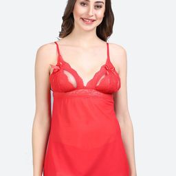 Fleurt Shoulder Straps Lace Baby Doll & Briefs-image-70