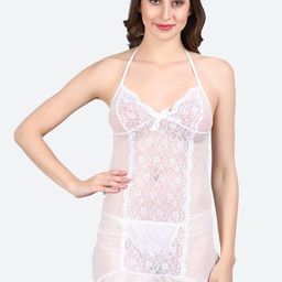 Fleurt Shoulder Straps Lace Baby Doll  & Briefs-image-93
