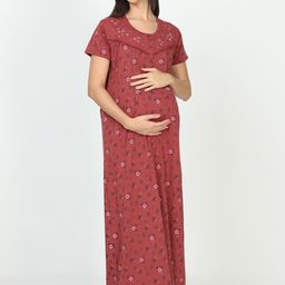 9shines Label Women Floral Printed Maternity Nightdress-image-47