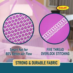 kolar Polyester Infants Washable Baby Mosquito Net|Anti-Bug Crib Net Foldable Bottomless Baby Crib Machardani Mosquito Net image 2