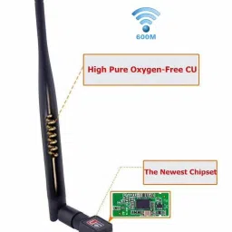 Gabbar Mini Wifi Adoptor Dongle For Laptop Desktop Computers Wireless Wifi Network 300 MBS Speed Device Anteena USB Adapter image 4
