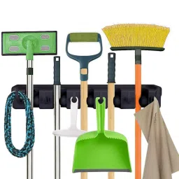 Black Plastic Broom Holder-picture-15