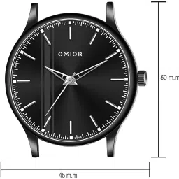 omior Black Dial Slim Analog Watch for Men – Casual & Formal Look Analog Watch - For Men Black Dial Slim Analog Watch for Men – Casual & Formal Look image 3
