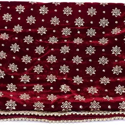 Velvet Printed Maroon Men Dupatta-image-49