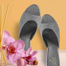 Jove Women Grey PU Party Peep Toes  Block Heels-12