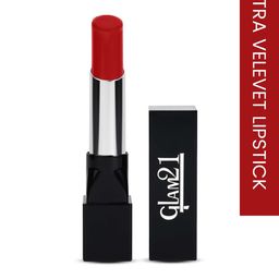 GLAM21 Long Lasting Stay On Lips Ultra Velvet Lipstick - Naughty Red 04-32