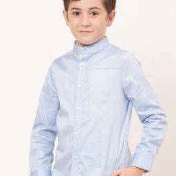One Friday Boys Relaxed Semi Sheer Cotton Party Shirt-image-80