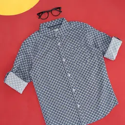 Pantaloons Junior Boys Opaque Formal Printed Casual Shirt-picture-3