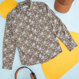 Pantaloons Junior Boys Floral Printed Cotton Shirt-picture-29