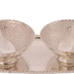 German Silver Plate, Bowl Serving Set-image-6