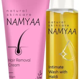 Intimate Hygiene Care Set-Hair Removing Cream 60gm & Haldi Chandan Hygiene Wash 100ml-image-3