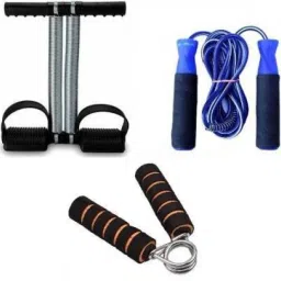 Tummy Trimmer Double Spring Skipping Rope & Wrist Hand Grip For Exercise & Fitness Ab Exerciser-24