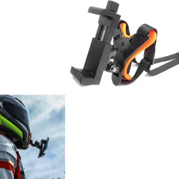 Helmet Chin Strap Mount with Mobile Clip & Screw Compatible with All Smart Bike Mobile Holder-19