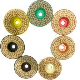 7pc 4'inch 100mm Diamond Ceramic Polishing Pad (Grite 0 to 6) 7Pcs Diamond Ceramic Polishing Pad Set Grinding & Finishing of Granite Marble Metal Polisher-2