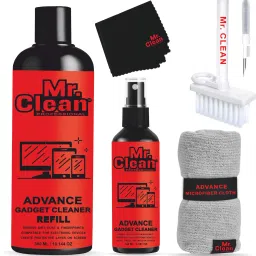MCP Gadget Cleaner Spray 300ml + 100ml with 2 Microfiber Cloth & Cleaning Brush for Computers, Gaming, Mobiles, Laptops-55
