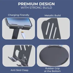 Flipkart SmartBuy Mobile Stand & Tablet Stand Foldable & 360° Rotatable Height & Angle Adjustments Mobile Holder image 3