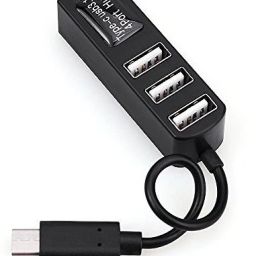 LipiWorld Type-C To 4-Port USB 3.0 Hub USB 3.1 Adapter For PC Macbook (Black) USB Hub-image-53