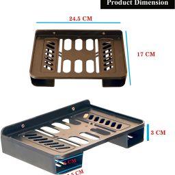 bikauaa Unbreakable Setup Box Stand / Set Top Box Holder / WIFI Router Stand / DTH Stand Plastic Wall Shelf image 2