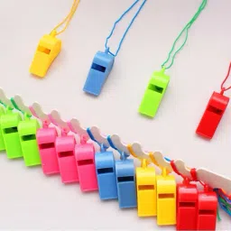 Plastic Whistles Colorful Whistles with Loud Noise Making Whistle for Kids Pea Whistle-image-60