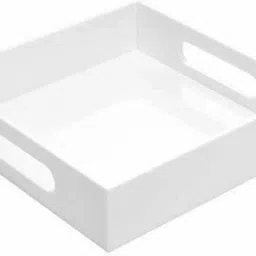 Glossy Finish (L18 XW18X5 CM)Milky White Tray-image-16