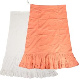 Belizzi Paridhan White & Peachy Pink Combo Pure Cotton Petticoat-image-73