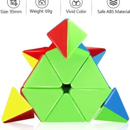 hastika 3x3 Pyraminx High Speed Stickerless 3 By 3 Pyramid Triangle Puzzle Cube image 3