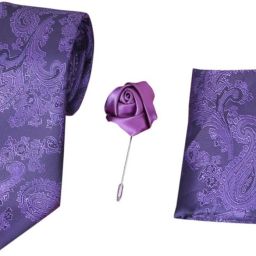 RANDOM STRIPE Satin Cufflink & Tie Pin Set-image-20