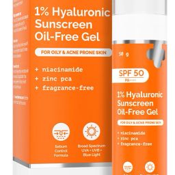 Sunscreen - SPF 50 PA++++ 1% Hyaluronic Sunscreen Oil-Free Gel | Lightweight, For Oily & Acne-Prone Skin-19