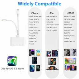 Verilux Multi Card Reader for iPhone USB C Lightning SD TF Flash Drive Reader Portable Card Reader image 5