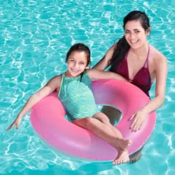 kids (IND*99) size pool float tube inflatable swim ring 76cm Pink Inflatable Swimming Safety Tube-23