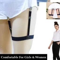 JS Enterprises ™ Shirt Stays For Men, Shirt Holder For Men, Adjustable Elastic Shirt Garter-60