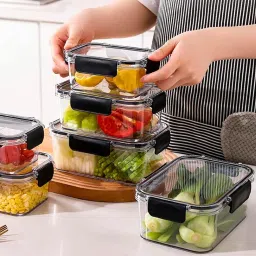 Polypropylene Premium Quality Fridge, BPA Free Kitchen Fridge Grocery Cereal Container Storage Basket-8