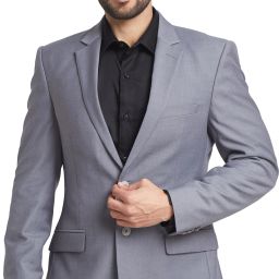 Men Solid Single Breasted Formal Blazer-image-43