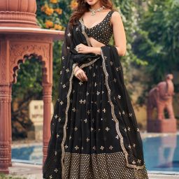 Embroidered Semi Stitched Lehenga Choli-image-29