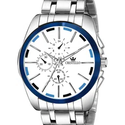 CRESTELLO Men White Bracelet Style Straps Analogue Watch CR-G002-WHT-image-10