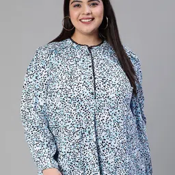 Oxolloxo Plus Size Animal Print Shirt Style Top-picture-19