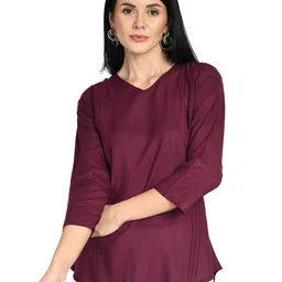 IndiWeaves V-Neck Regular Top-image-35