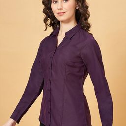 YU by Pantaloons Shirt Collar Cuffed Sleeve Shirt Style Top-picture-2