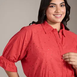 20Dresses Shirt Collar Puff Sleeves Shirt Style Cotton Top-picture-52