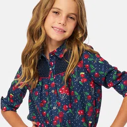 One Friday Girl Floral Printed Shirt Collar Cuffed Sleeves Shirt Style Top-image-83