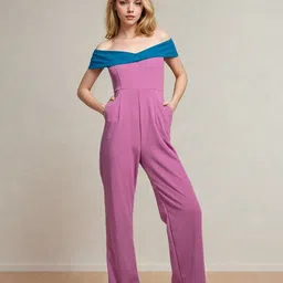 Stylecast X Hersheinbox Off-Shoulder Colourblock Basic Jumpsuit-image-65