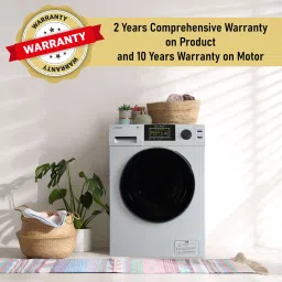 equator 10 kg Sanitize with Saree and Allergen Cycle Fully Automatic Front Load with In-built Heater White image 3