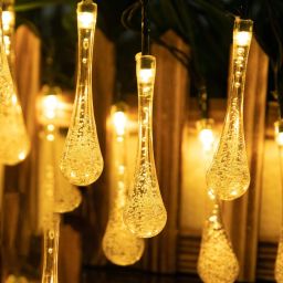 20 LEDs 6 m Yellow Steady Water Drop Rice Lights-image-66