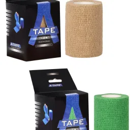 Cohesive Crepe Elastic Bandage Beige & Green(Pack of 2) 7.5 cm X 4.5 mtr Crepe Bandage-image-70