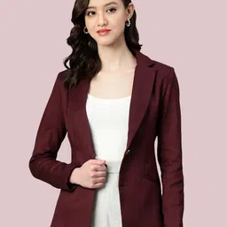 rocksy Women Solid Single Breasted Casual Blazer-picture-18
