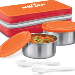 New Mini Insulated Tiffin 2 Containers Lunch Box-26