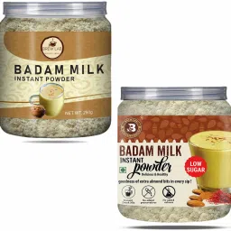 Combo Of Badam Milk Powder + Low Sugar Badam Milk Powder 250g X 2-image-2