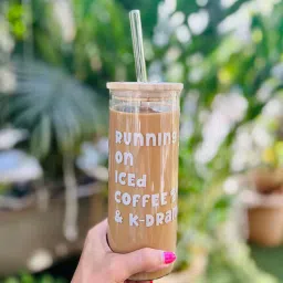 the quirk box Running on Iced Coffee Tumbler with lid & straw-picture-30