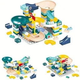 Sliding Marble Run Track Building Blocks Funnel Slide DIY Sets Brain Development-3