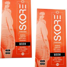 Warm 20s - (Sensation Series: Smoky Hot) - Coloured, Dotted, Ribbed - (10s x 2 = 20 Condoms) Condom-3